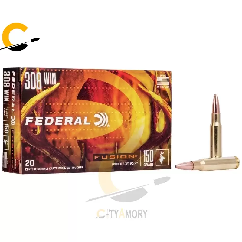 Federal Premium Fusion .308 Winchester 180 Grain Soft-Point Centerfire Rifle Ammo