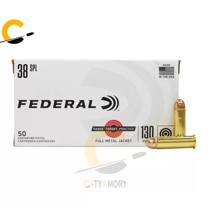 Federal 38 Special 130 gr FMJ Range/Target/Practice 50/Box