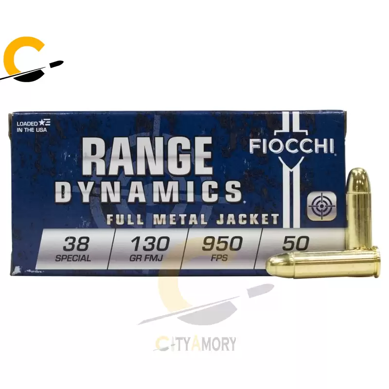 Fiocchi 38 Special 130 gr Full Metal Jacket Range Dynamics 50/Box