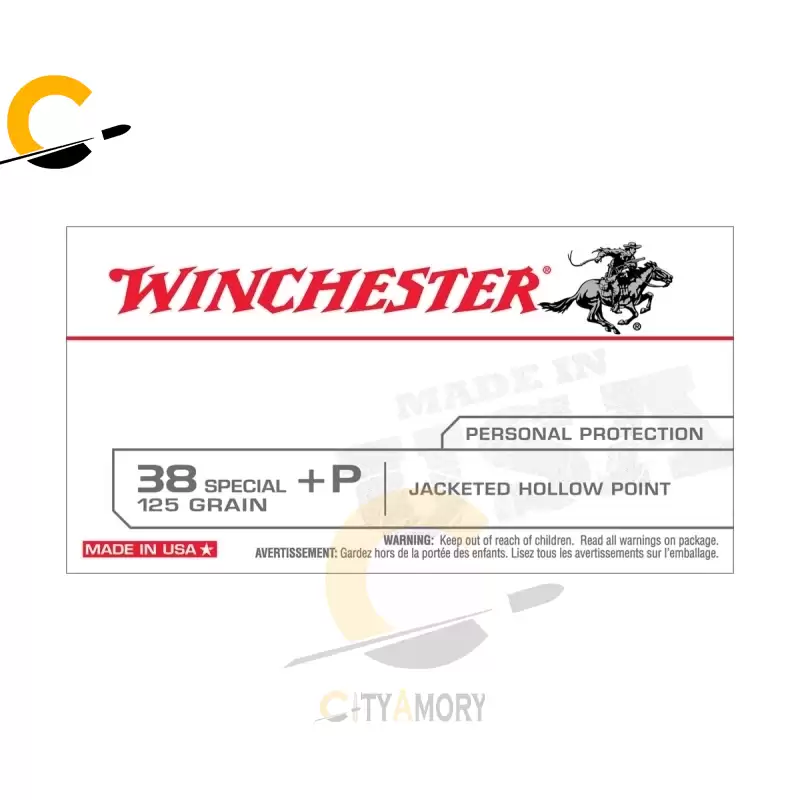 Winchester 38 Special +P 125 gr JHP 50/Box