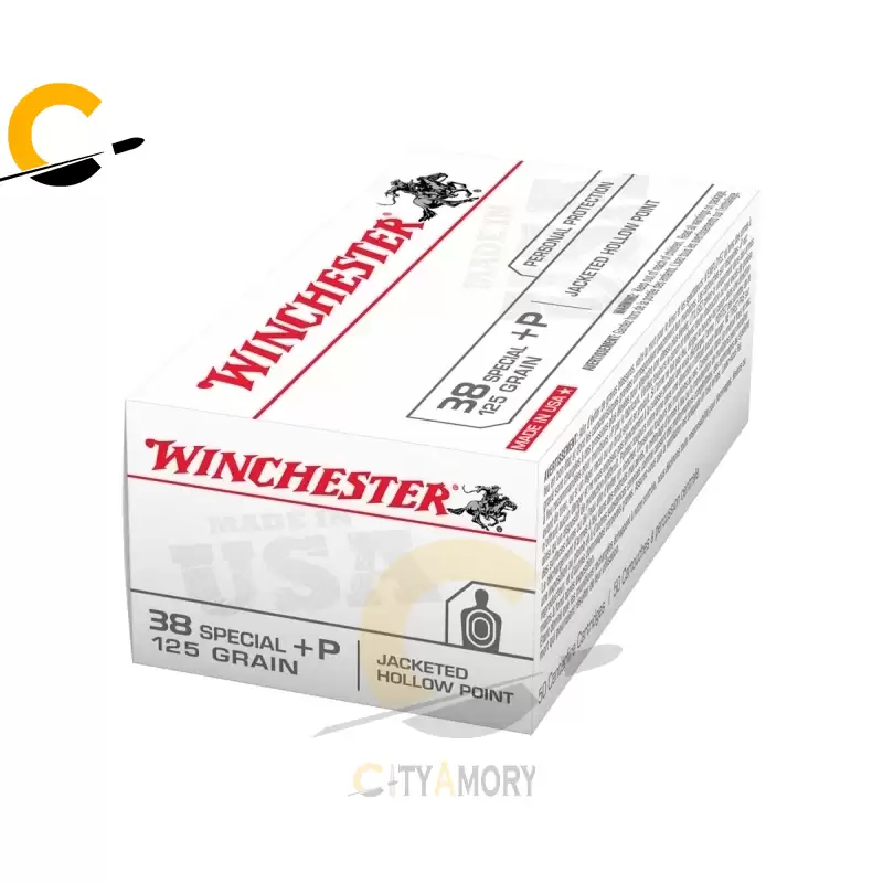 Winchester 38 Special +P 125 gr JHP 50/Box