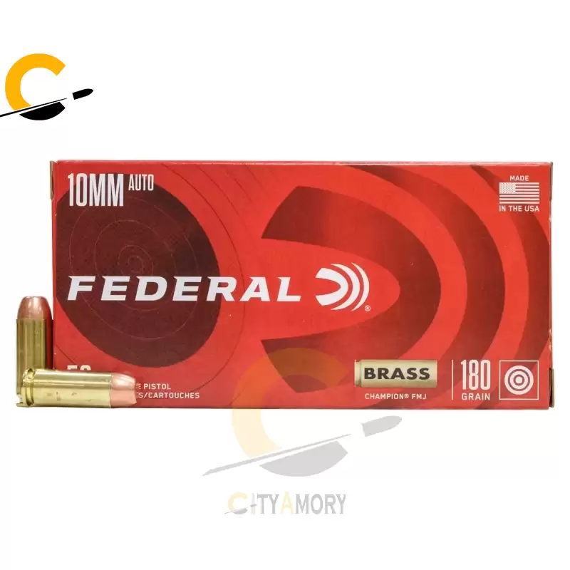 Federal 10mm 180 gr FMJ Champion Training 50/Box