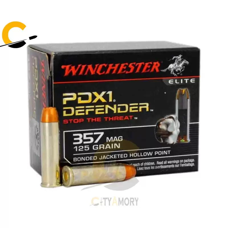 Winchester 357 Mag 125gr BJHP PDX1 Defender 20/Box