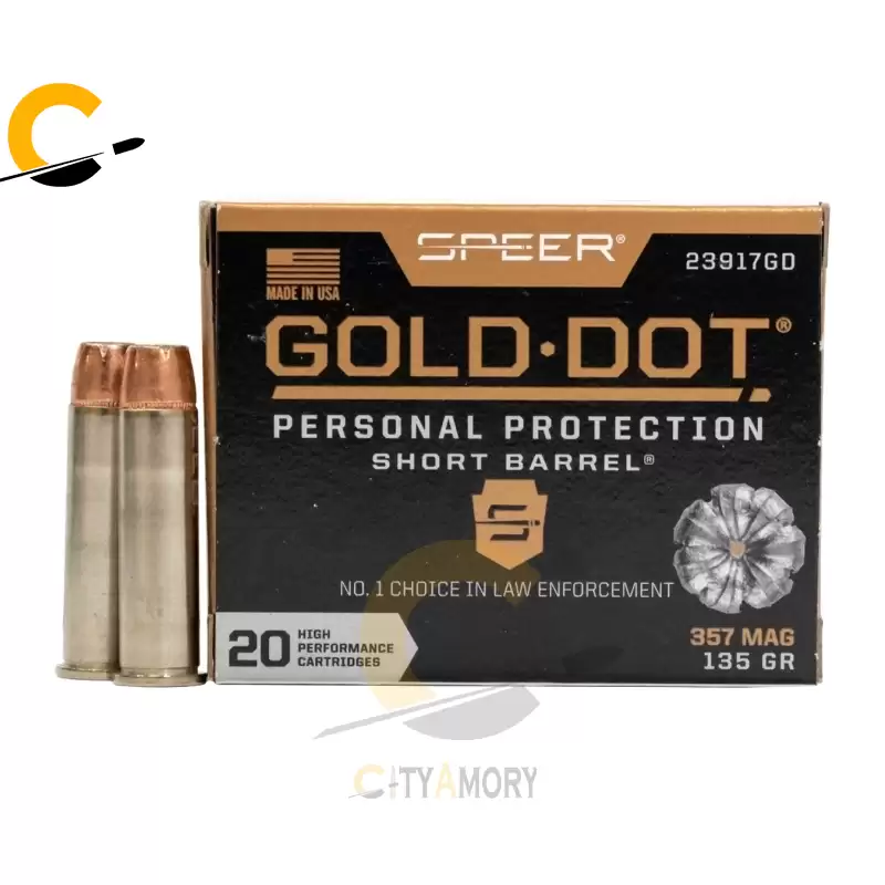 Speer 357 Mag 135 GR Gold Dot Personal Protection HP Short Barrel 20/Box