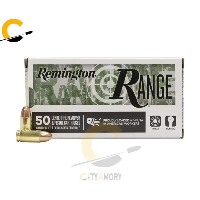 Remington 9mm 115 Gr FMJ Range 50/Box
