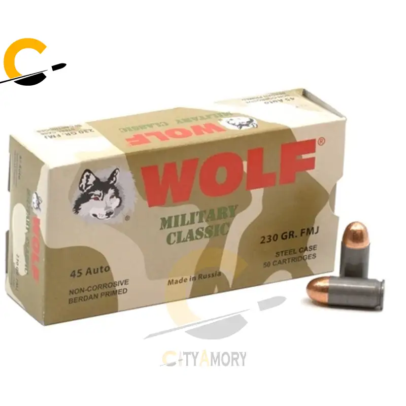 Wolf Military Classic 45 Auto Ammunition 50 Rounds